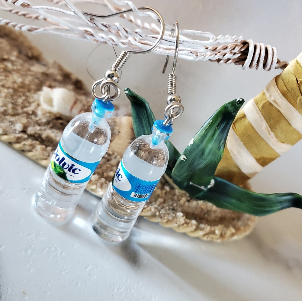 Water Bottle Dangle Earrings